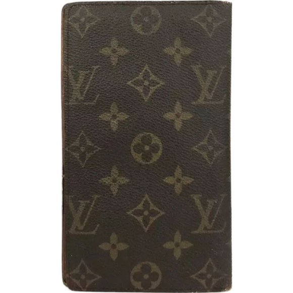 184127X Louis Vuitton Wallet Long Porte Chequier Brown Monogram - Picture 1 of 9